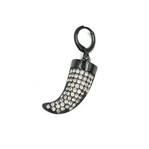 Joan Boyce gunmetal and crystals horn charm.
